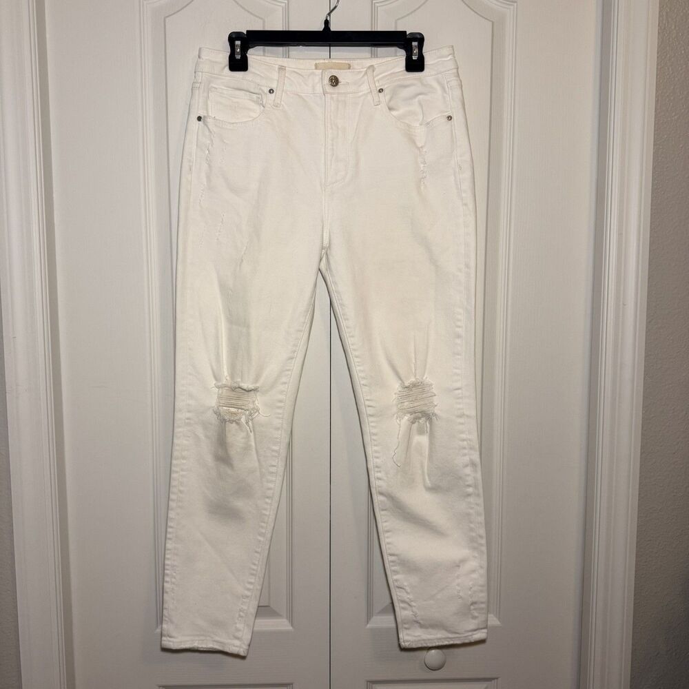 Driftwood Gizelle White Distressed Jeans  Women's Size 27 Boho